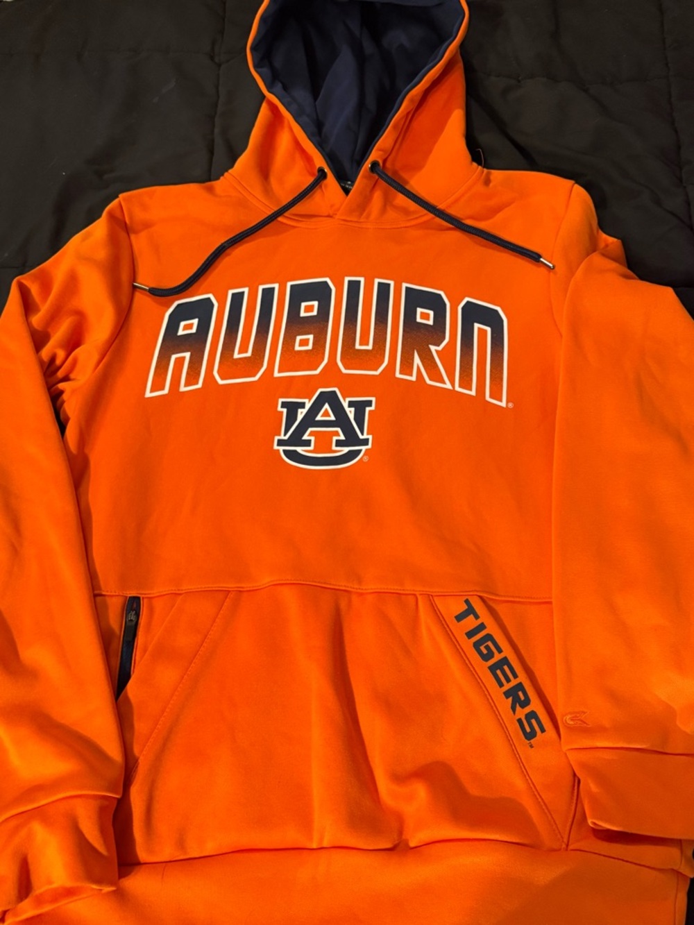 Colosseum Orange and Navy Men's Hooded Pullover